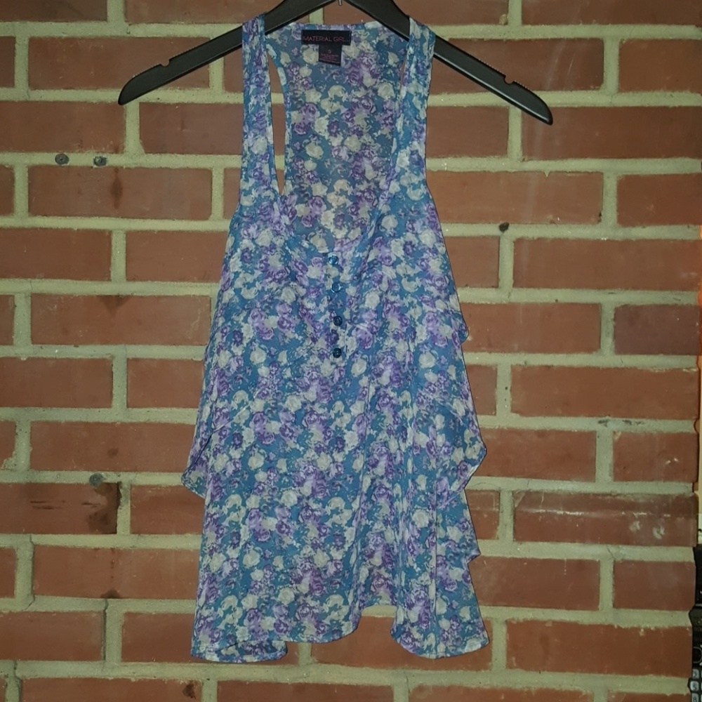 Sheer flower print top